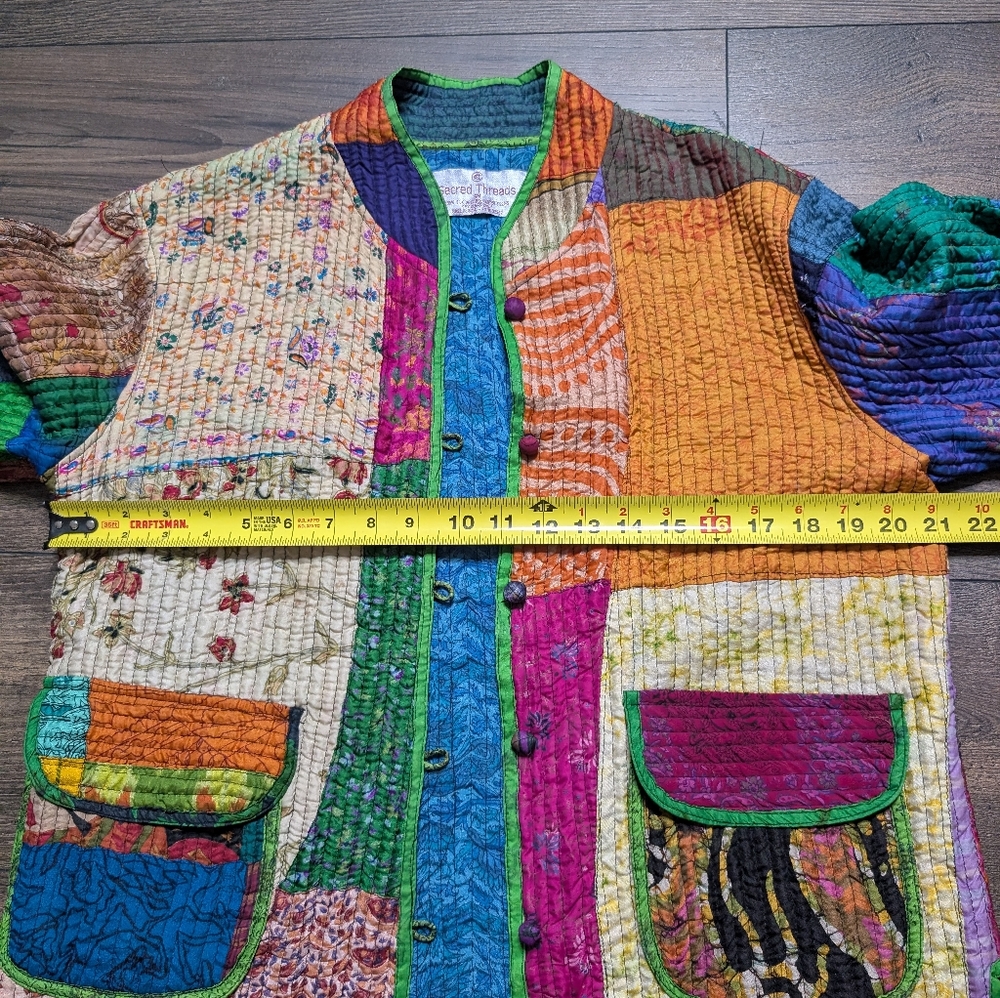 Sacred Threads Multicolor Patchwork Jacket - image 4